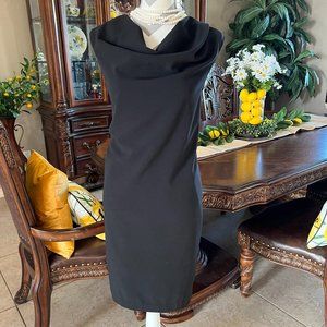 Calvin Klein | black cowl neck dress | size 8